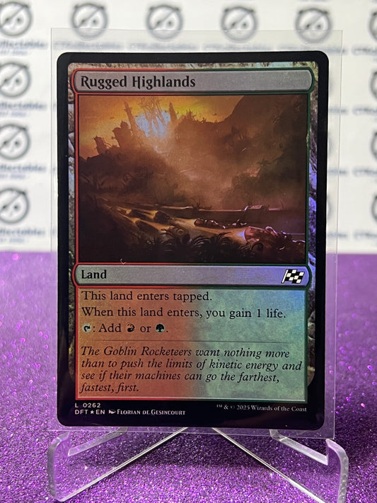 2025 MAGIC THE GATHERING AETHERDRIFT RUGGED HIGHLANDS # L 0262  FOIL LAND CARD