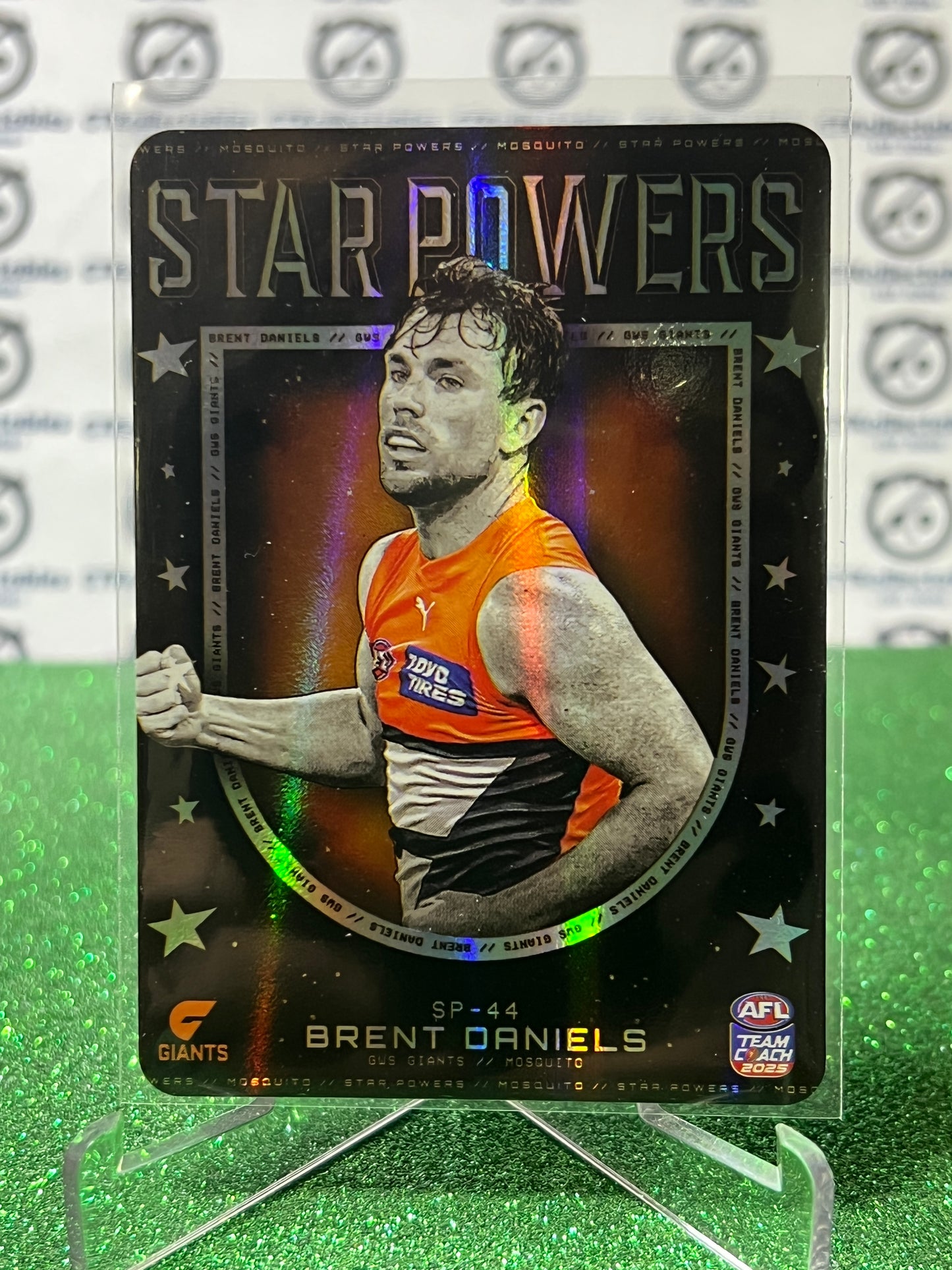 2025 AFL TEAMCOACH BRENT DANIELS # SP-44 STAR POWERS GWS GIANTS CARD