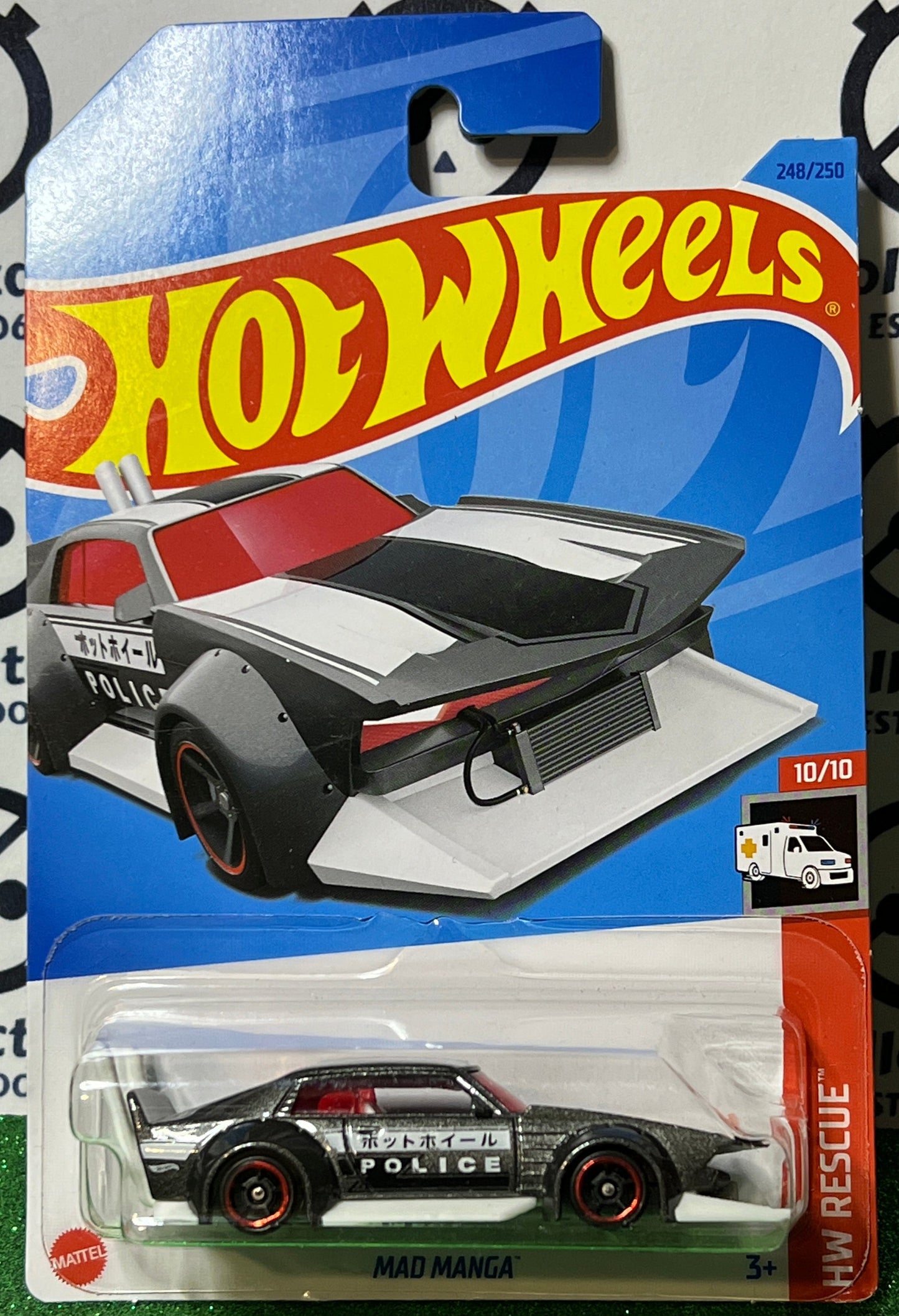 HOT WHEELS MATTEL MAD MANGA 10/10 HW RESCUE 248/250 POLICE - 2021