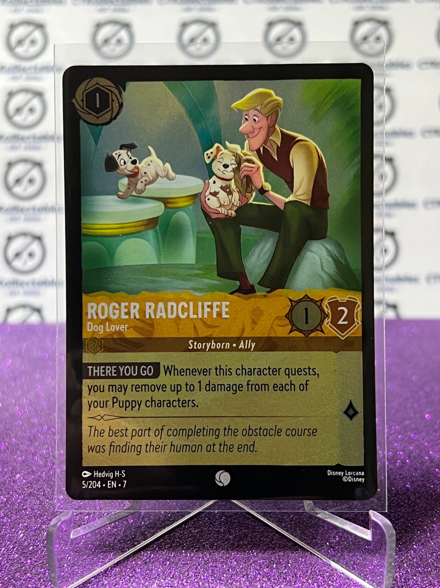 2025 DISNEY LORCANA ARCHAZIA'S ISLAND ROGER RADCLIFFE # 5/204 COMMON COLD FOIL GAME CARD
