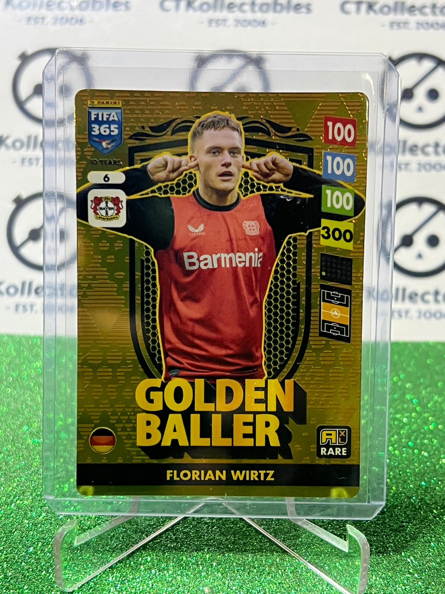 2025 PANINI ADRENALYN XL FIFA 365 FLORIAN WIRTZ GOLDEN BALLER SOCCER CARD