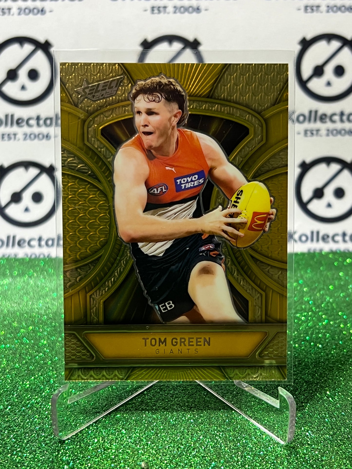 2025 AFL SELECT FOOTY STARS TOM GREEN # LDG88 GOLD DRAGON SCALE /399 GWS GIANTS CARD