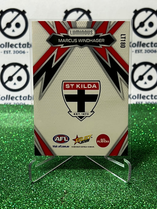 2025 AFL SELECT FOOTY STARS MARCUS WINDHAGER # LT180 LUMINOUS THUNDERBOLT ST. KILDA SAINTS CARD
