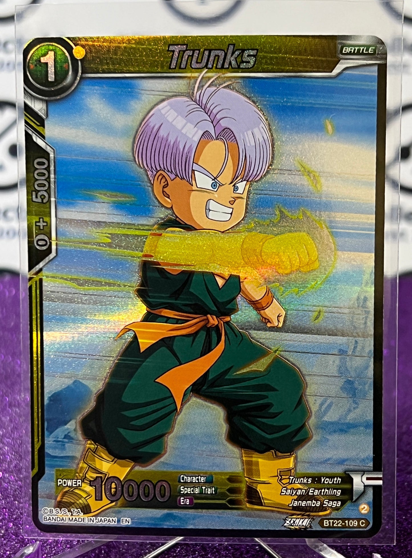 DRAGON BALL SUPER TRUNKS # BT22-109 C FOIL ANIME CARD 2023