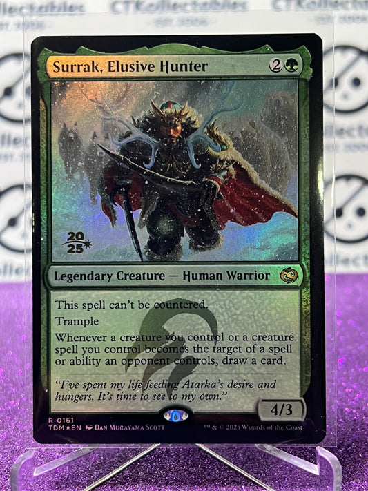 2025 MAGIC THE GATHERING TARKIR DRAGONSTORM SURRAK, ELUSIVE HUNTER # R 0161 LEGENDARY CREATURE 20/25 PROMO  CARD