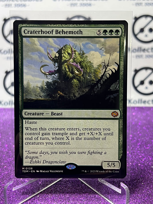 2025 MAGIC THE GATHERING TARKIR DRAGONSTORM CRATERHOOF BEHEMOTH # M 0138 MYSTIC NON-FOIL CARD