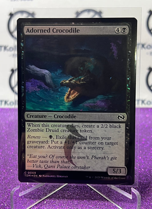 2025 MAGIC THE GATHERING TARKIR DRAGONSTORM ADORNED CROCODILE # C 0069 COMMON FOIL CARD