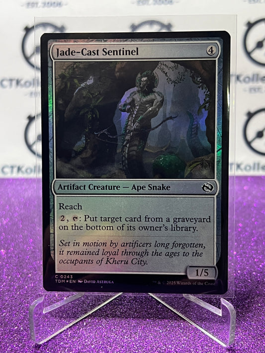 2025 MAGIC THE GATHERING TARKIR DRAGONSTORM JADE-CAST SENTINEL # C 0243 COMMON FOIL CARD
