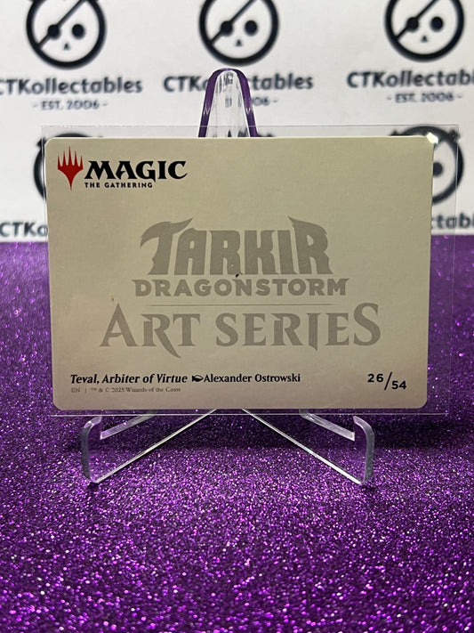 2025 MAGIC THE GATHERING TARKIR DRAGONSTORM ART SERIES TEVAL, ARBITER OF VIRTUE # 26/54  CARD