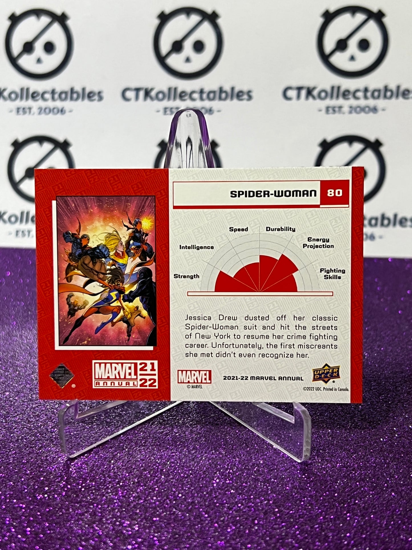 2021-22 MARVEL ANNUAL UPPER DECK SPIDER-WOMAN # 80 NON-SPORT TRADING CARD