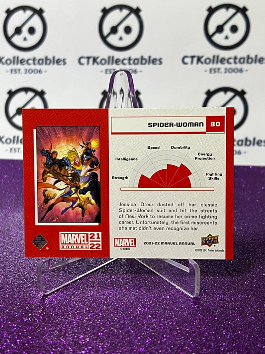 2021-22 MARVEL ANNUAL UPPER DECK SPIDER-WOMAN # 80 NON-SPORT TRADING CARD