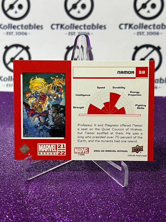 2021-22 MARVEL ANNUAL UPPER DECK NAMOR # 58 NON-SPORT TRADING CARD