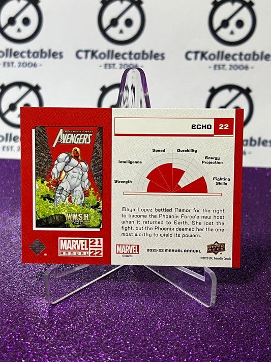 2021-22 MARVEL ANNUAL UPPER DECK ECHO # 22 NON-SPORT TRADING CARD
