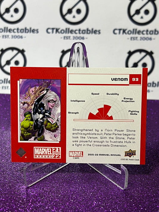 2021-22 MARVEL ANNUAL UPPER DECK VENOM # 93 NON-SPORT TRADING CARD