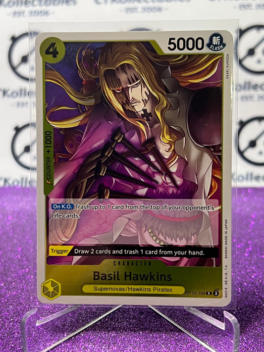 2025 ONE PIECE ROYAL BLOOD BASIL HAWKINS # OP10-109 R TCG  FOIL CARD