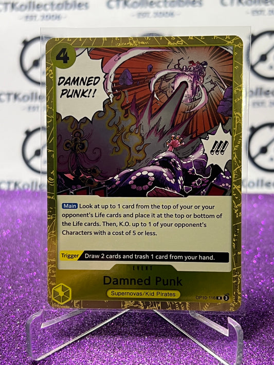 2025 ONE PIECE ROYAL BLOOD DAMNED PUNK # OP10-116 R TCG GOLD FOIL CARD
