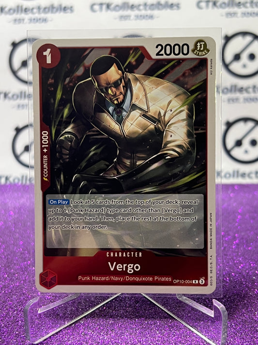 2025 ONE PIECE ROYAL BLOOD VERGO # OP10-004 R TCG  FOIL CARD