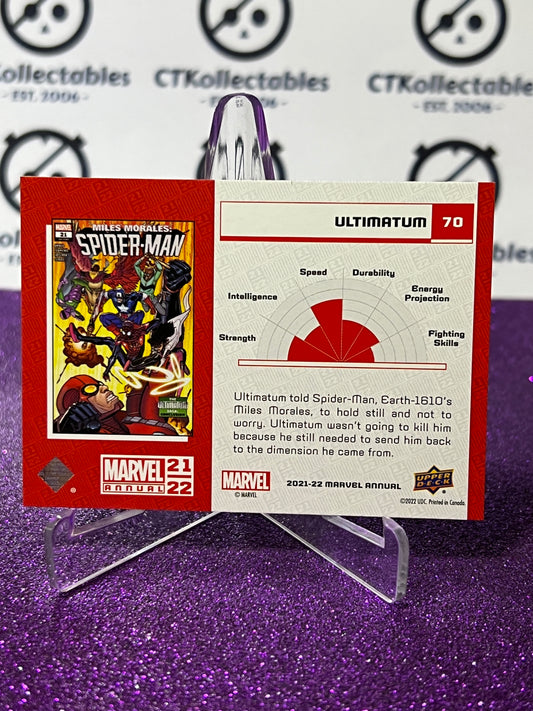 2021-22 MARVEL ANNUAL UPPER DECK ULTIMATUM # 70 NON-SPORT TRADING CARD