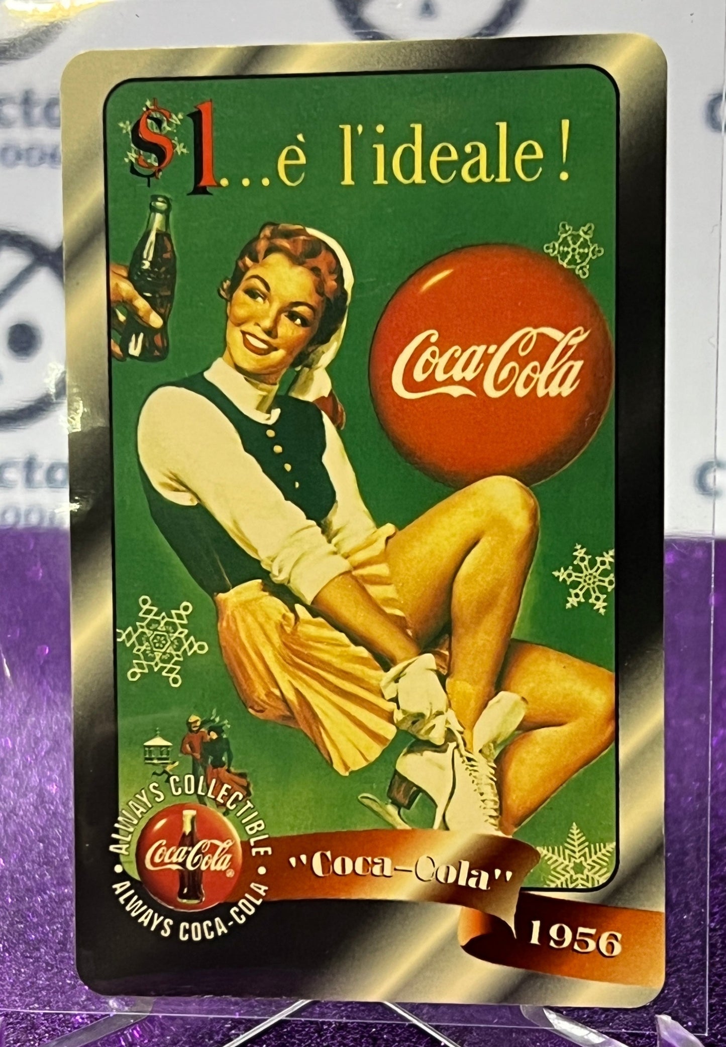 1996 COCA-COLA $1 SPRINT PHONE CARD # 46 ALWAYS COLLECTABLE ISSUED 4/96 NM CALENDAR GIRL