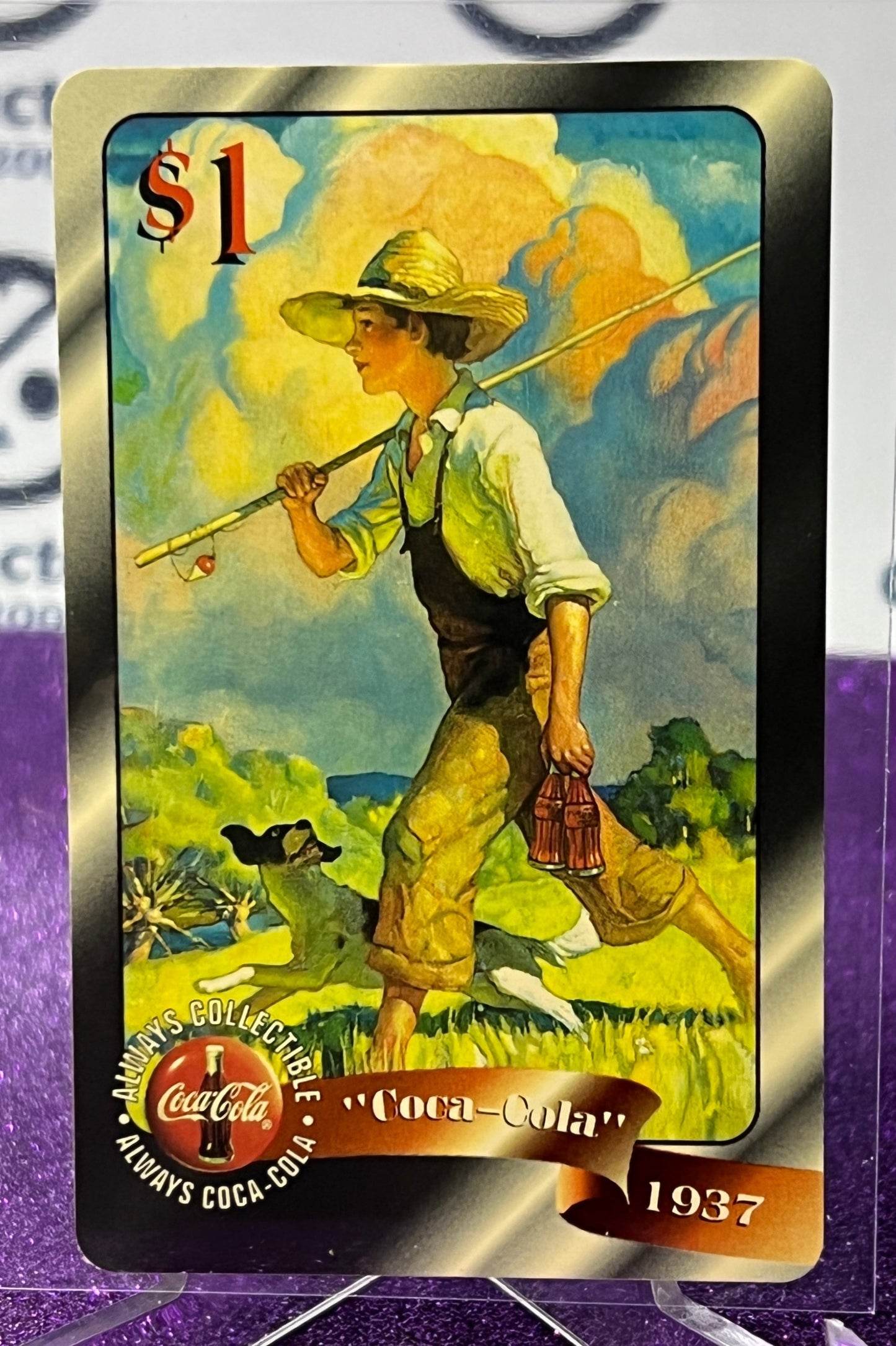 1996 COCA-COLA $1 SPRINT PHONE CARD # 34 ALWAYS COLLECTABLE ISSUED 4/96 NM TOM SAWYER