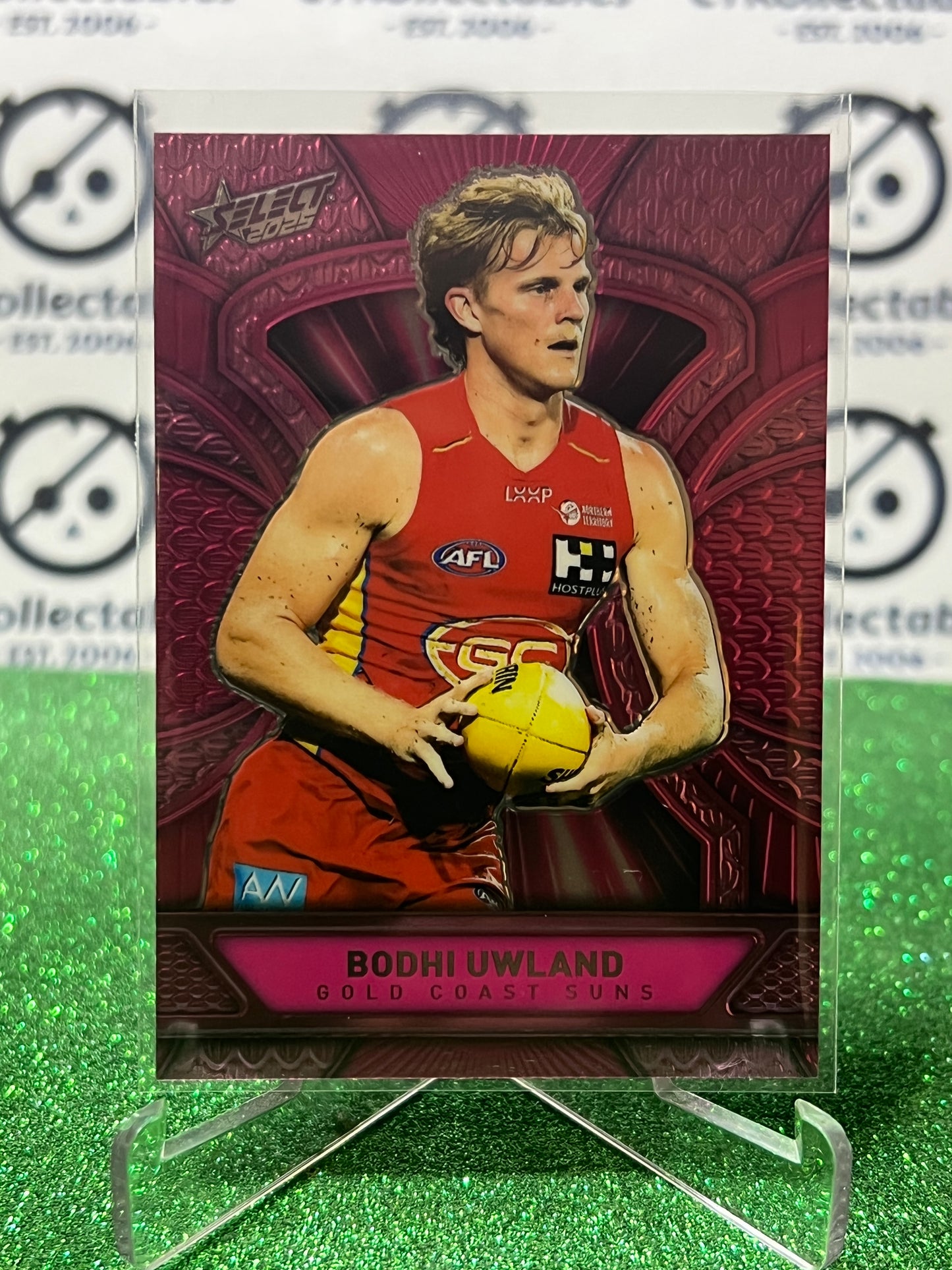 2025 AFL SELECT FOOTY STARS BODHI UWLAND # LDP45 PINK LUMINOUS GOLD COAST SUNS CARD