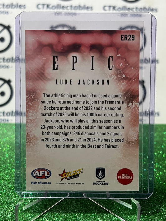 2025 AFL SELECT FOOTY STARS LUKE JACKSON # ER29 EPIC FREMANTLE DOCKERS CARD