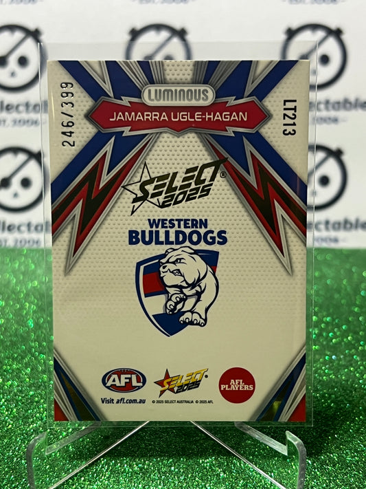 2025 AFL SELECT FOOTY STARS JAMARRA UGLE-HAGAN # LT213 LUMINOUS WESTERN BULLDOGS CARD