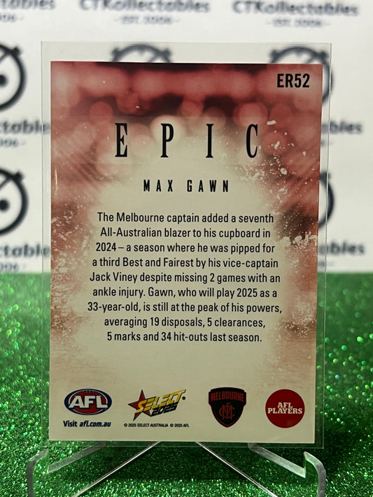 2025 AFL SELECT FOOTY STARS MAX GAWN # ER52 EPIC MELBOURNE DEMONS CARD