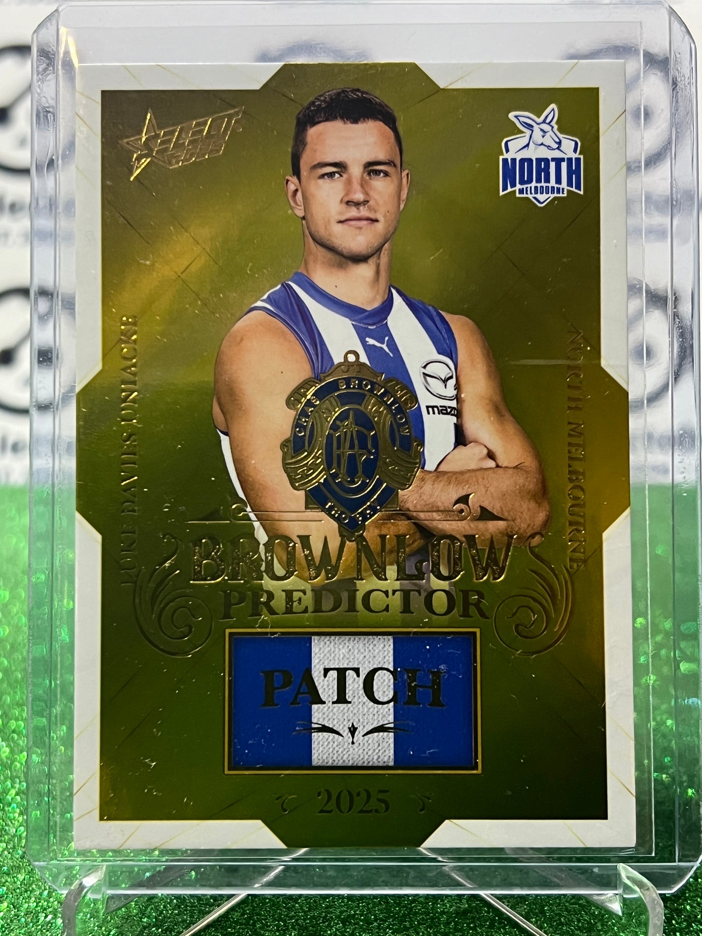 2025 AFL SELECT FOOTY STARS LUKE DAVIES-UNIACKE # BBPG56 BROWNLOWS PREDICTOR PATCH NORTH MELBOURNE KANGAROOS CARD
