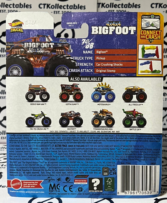 HOT WHEELS MATTEL MONSTER TRUCKS FORD 1/64 BIGFOOT- 2023