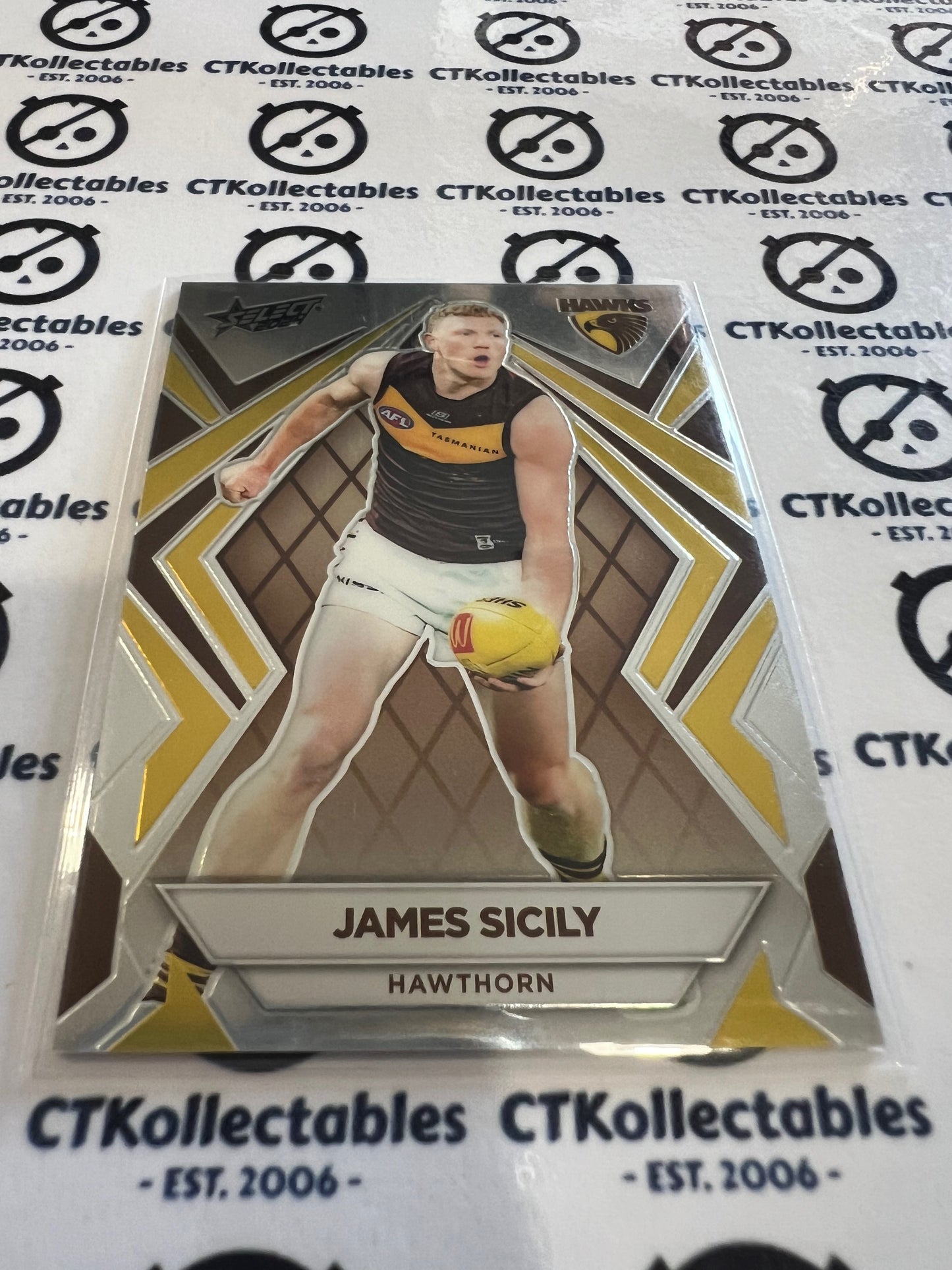 2024 AFL Footy Stars - Luminous Base #L98 James Sicily Hawthorn