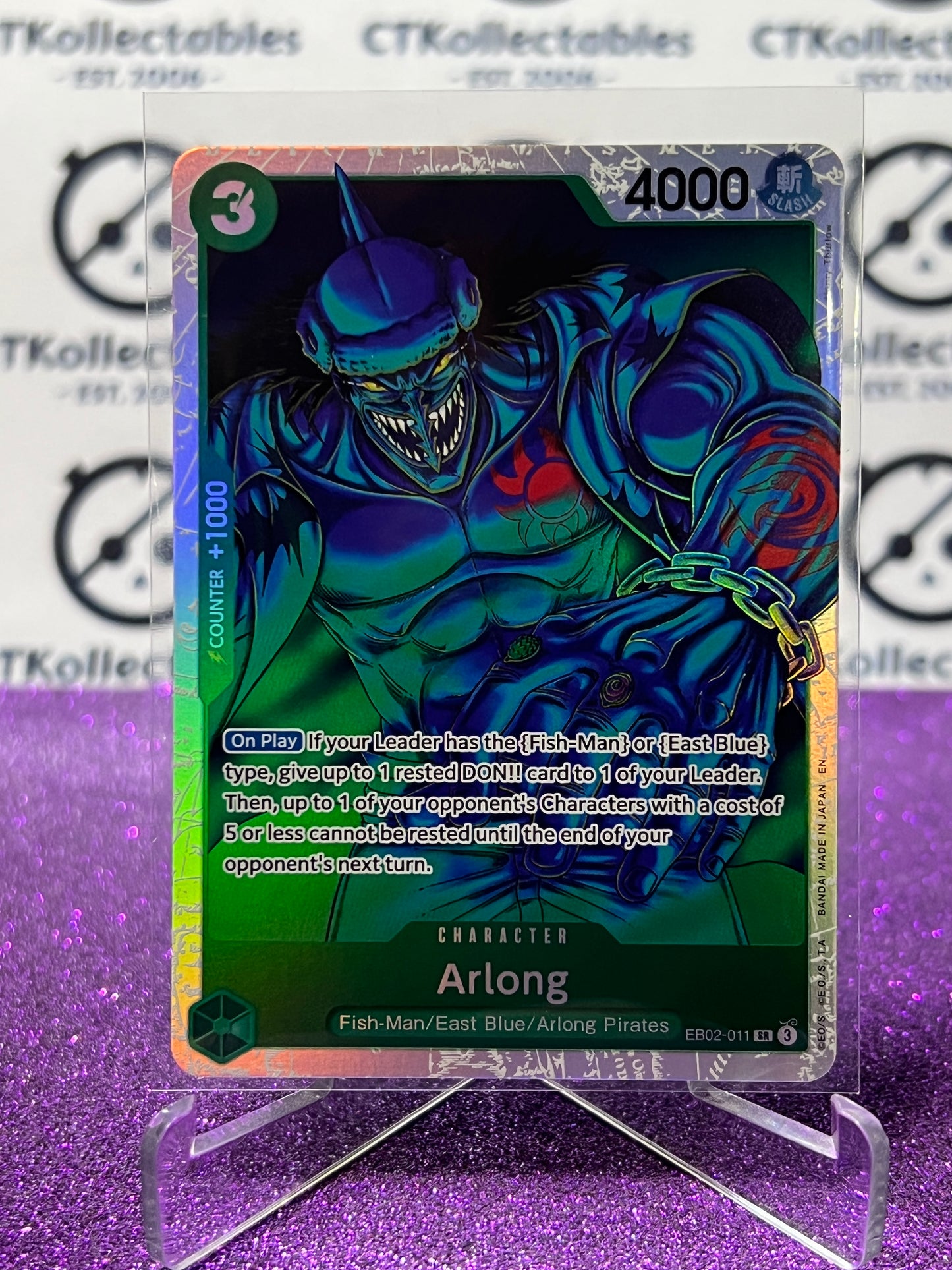 2025 ONE PIECE ANIME 25th COLLECTION ARLONG # EB02-011 SR TCG FOIL CARD
