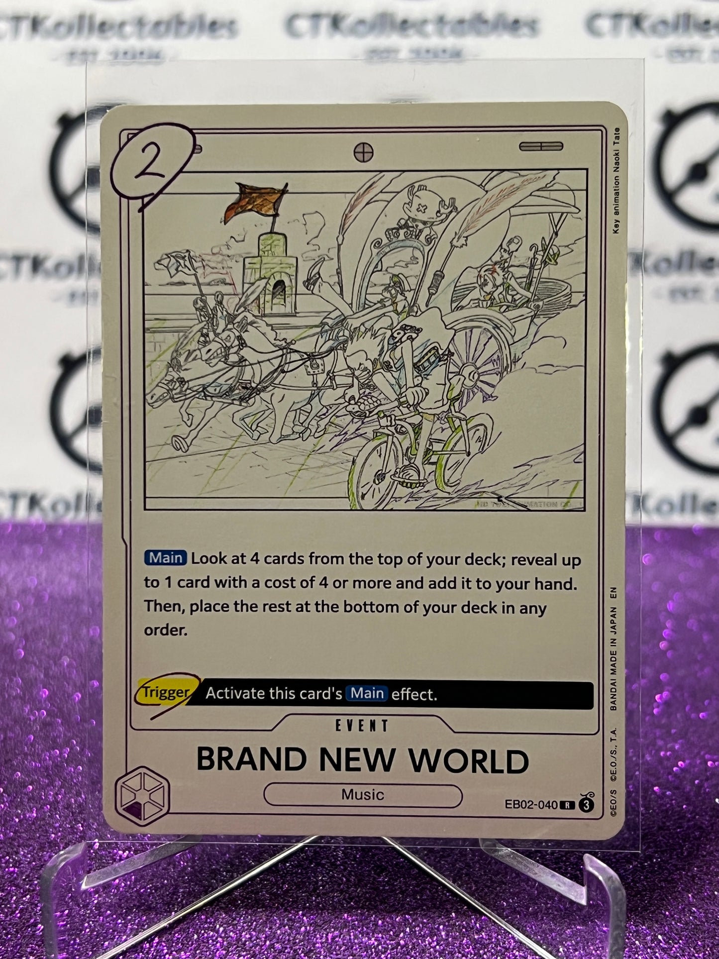 2025 ONE PIECE ANIME 25th COLLECTION BRAND NEW WORLD # EB02-040 R TCG FOIL CARD