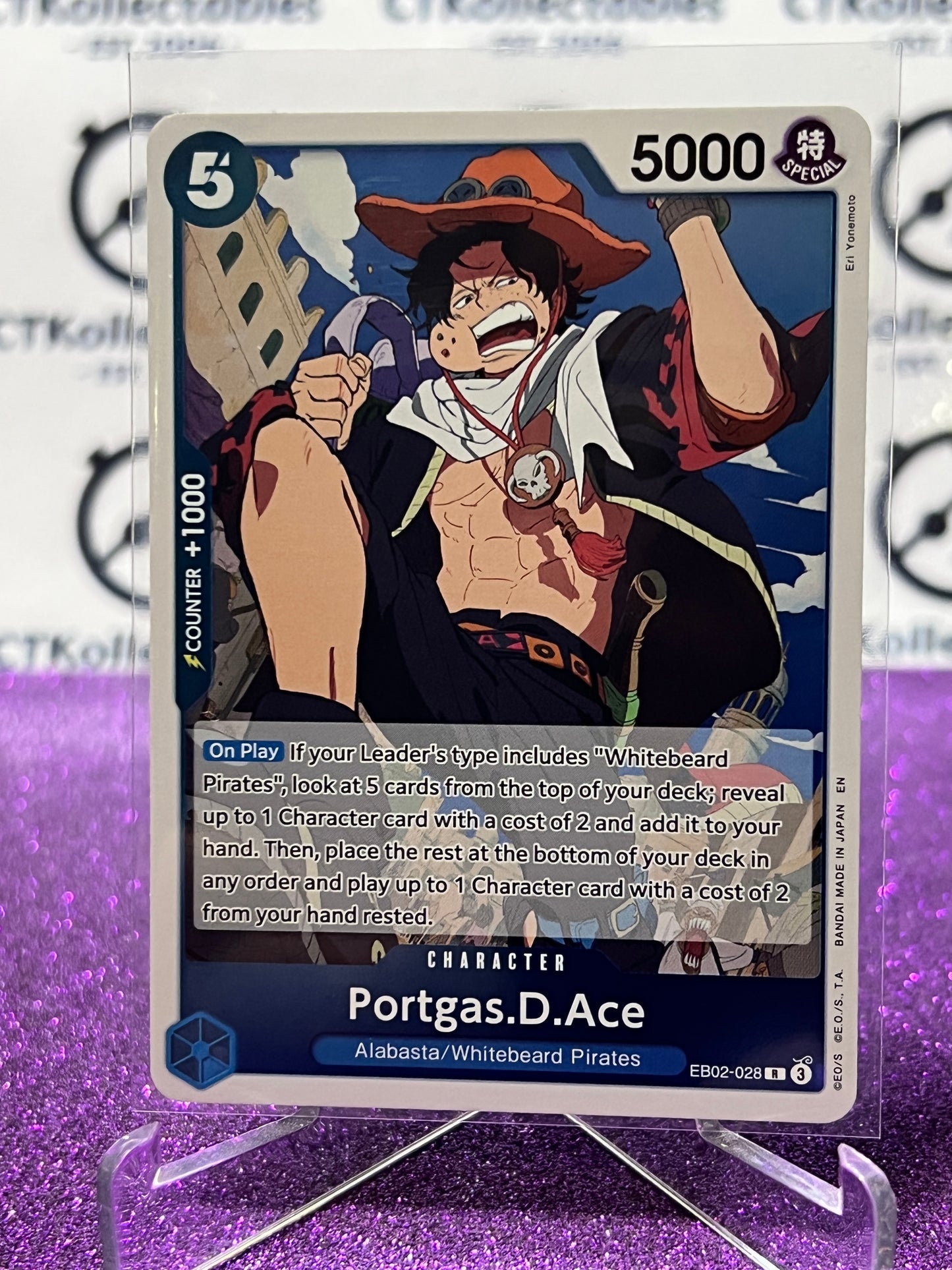 2025 ONE PIECE ANIME 25th COLLECTION PORTGAS.D.ACE # EB02-028 R TCG FOIL CARD