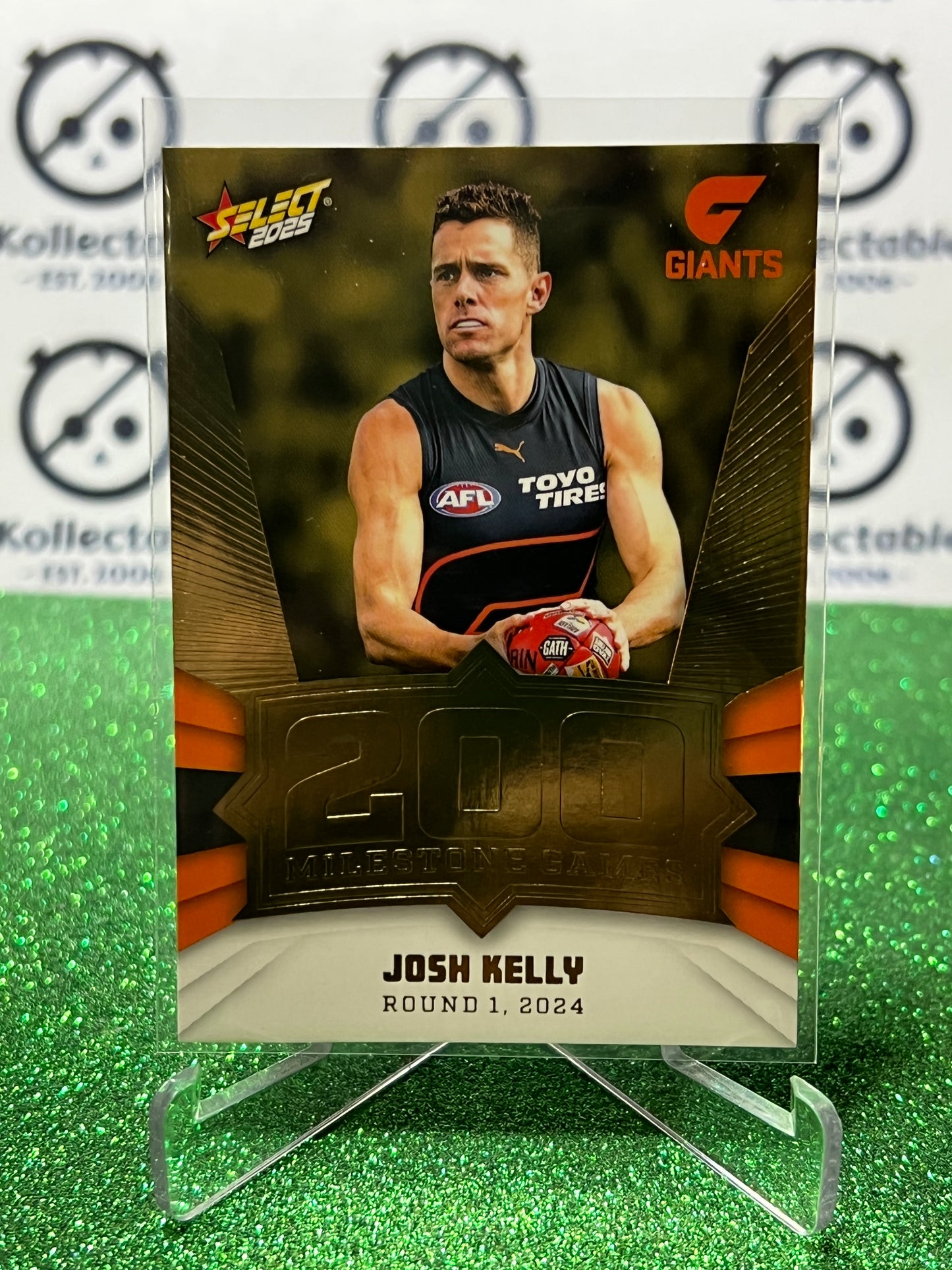 2025 AFL SELECT FOOTY STARS JOSH KELLY # MG45 MILESTONE GWS GIANTS CARD