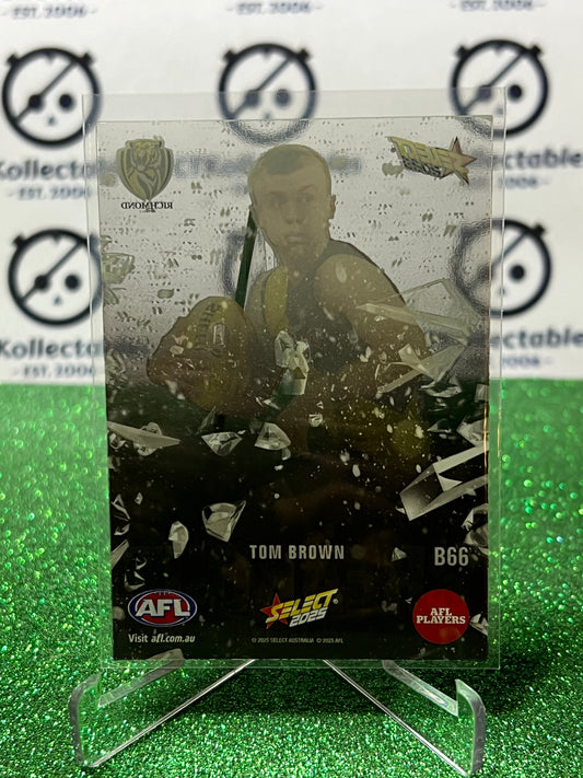 2025 AFL SELECT FOOTY STARS TOM BROWN # B66 BREAKOUT RICHMOND TIGERS CARD