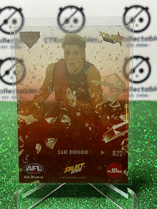 2025 AFL SELECT FOOTY STARS SAM DURHAM # B22 BREAKOUT ESSENDON BOMBERS CARD