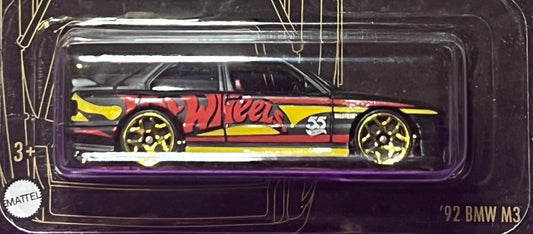 HOT WHEELS MATTEL '92 BMW M3 55th ANNIVERSARY 2/6 BLACK/GOLD 2021