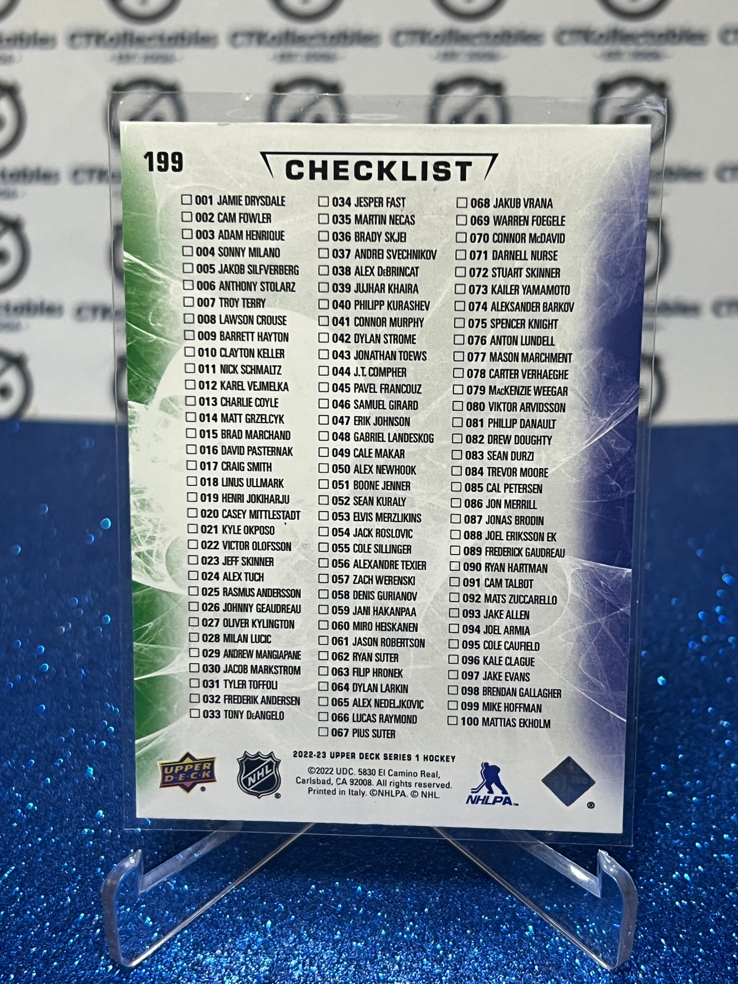 2022-23 UPPER DECK JASON ROBERTSON / IGOR SHESTERKIN CHECKLIST # 199 STARS / RANGERS HOCKEY CARD