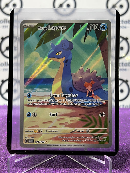 2025 SCARLET & VIOLET DESTINED RIVALS MISTY'S LAPRAS # 194/182  RARE FOIL POKEMON CARD