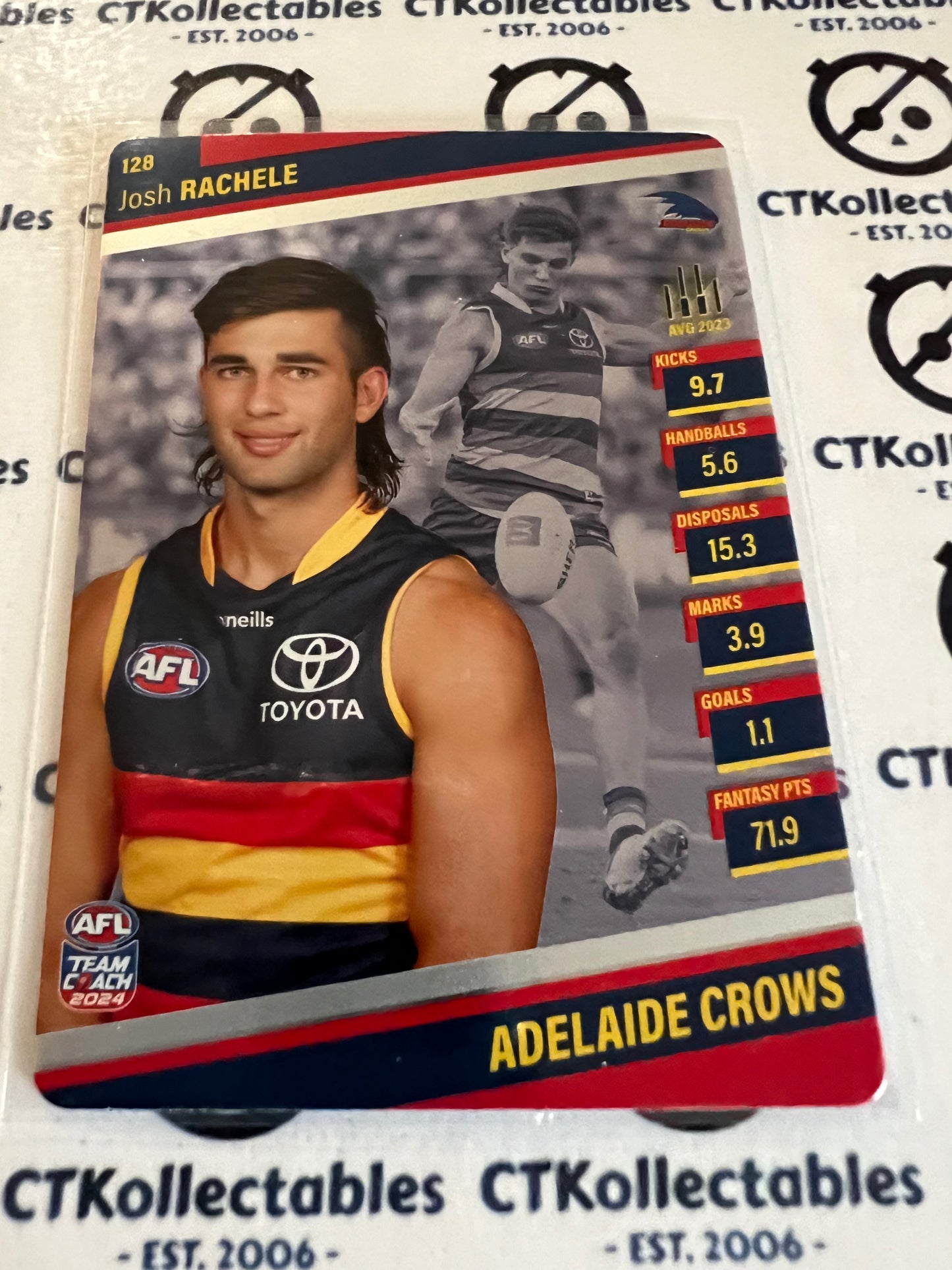 2024 AFL Teamcoach 128 Josh Rachele Adelaide Crows