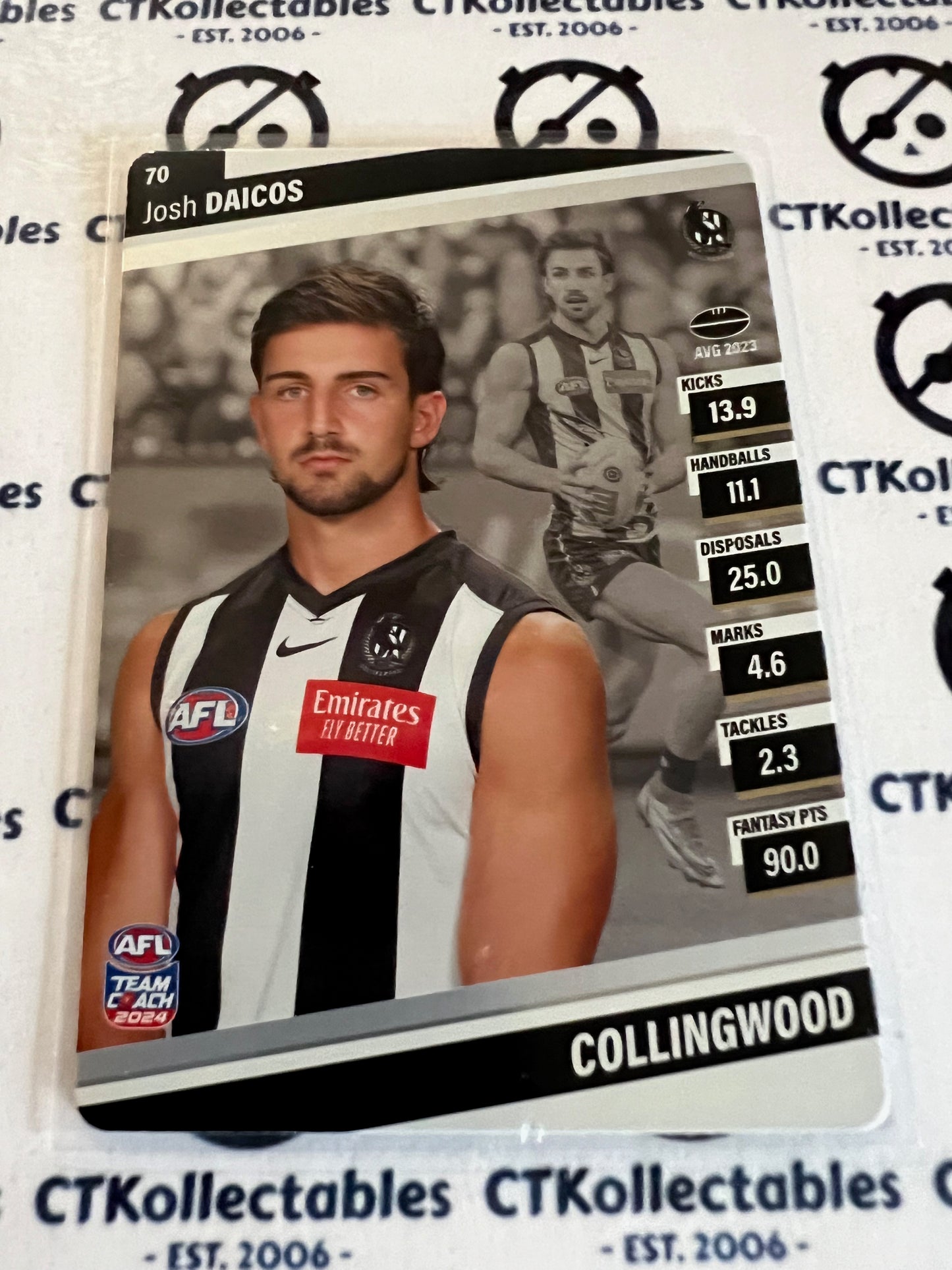 2024 AFL Teamcoach 70 Josh Daicos Collingwood