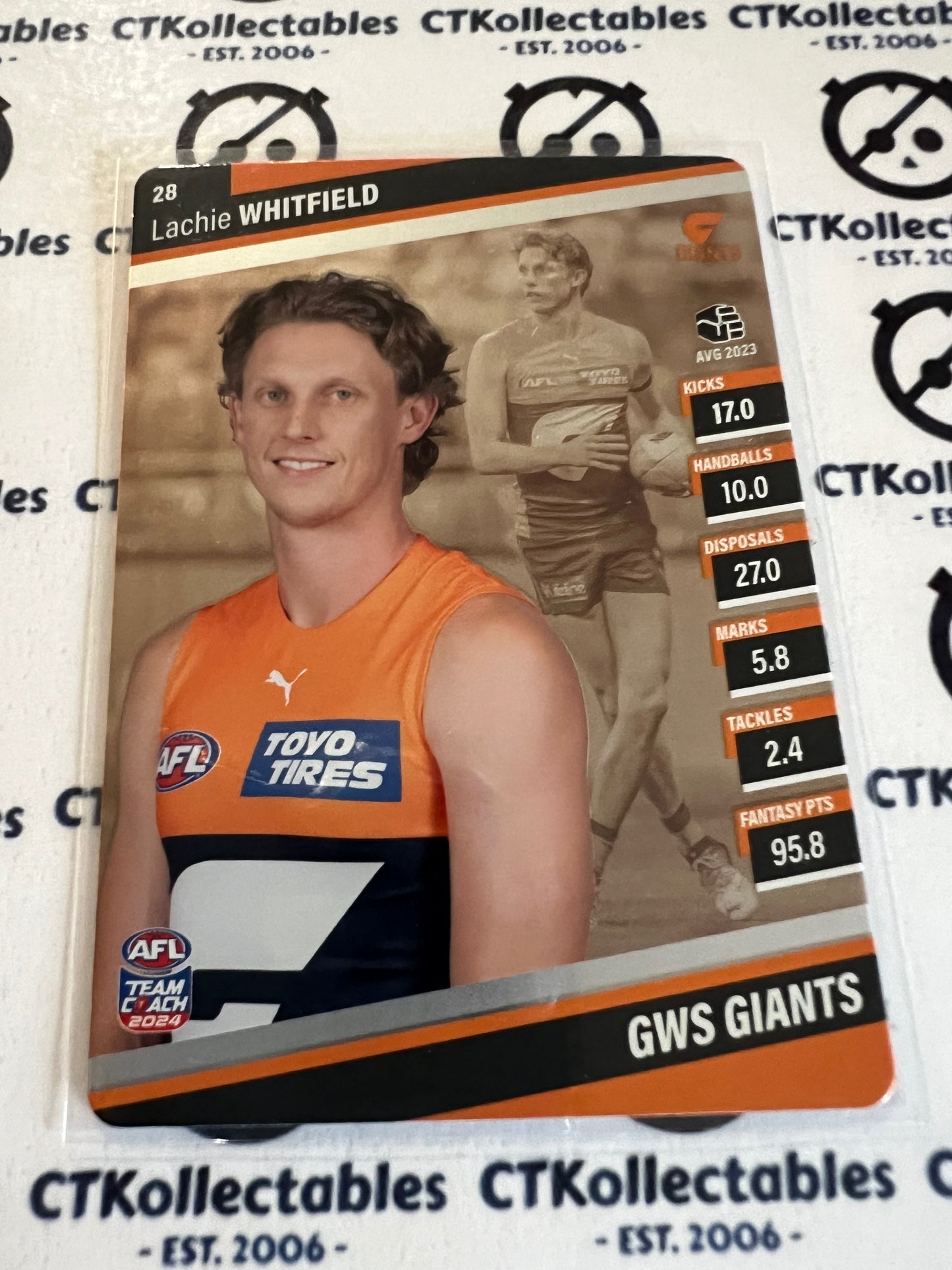 2024 AFL Teamcoach 28 Lachie Whitfield GWS Giants