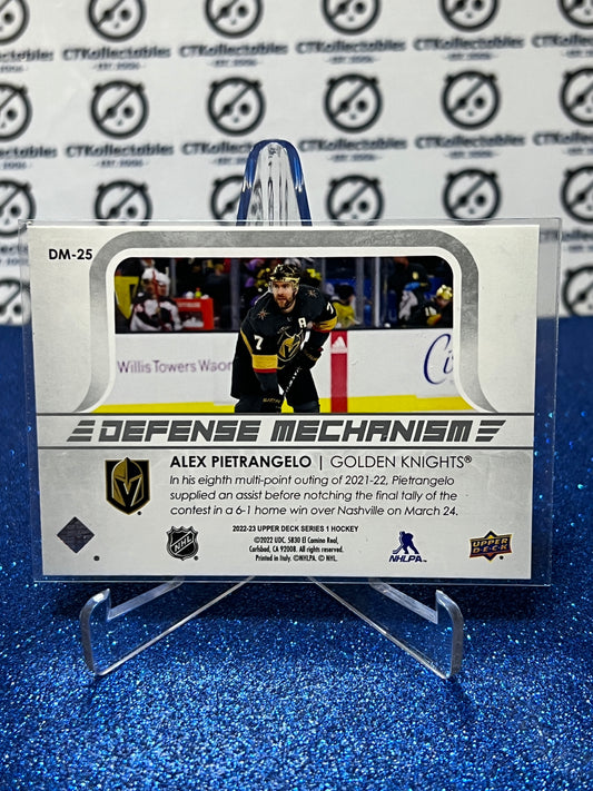 2022-23 UPPER DECK ALEX PIETRANGELO # DM-25 GOLDEN KNIGHTS HOCKEY CARD