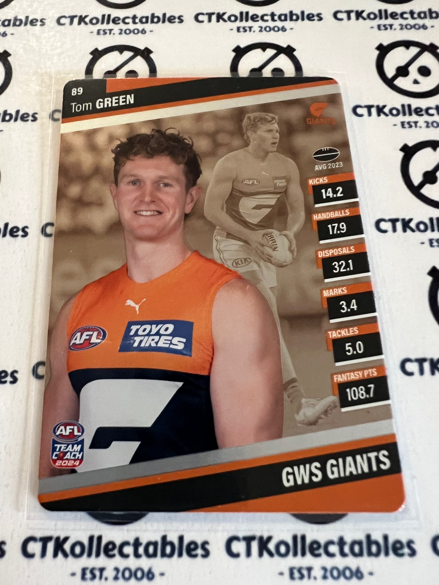 2024 AFL Teamcoach 89 Tom Green GWS Giants