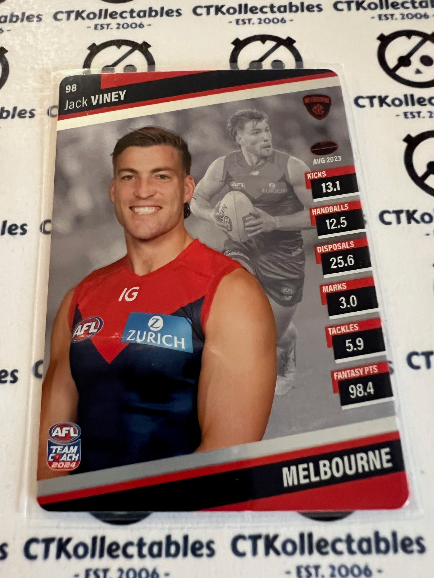 2024 AFL Teamcoach 98 Jack Viney Melbourne