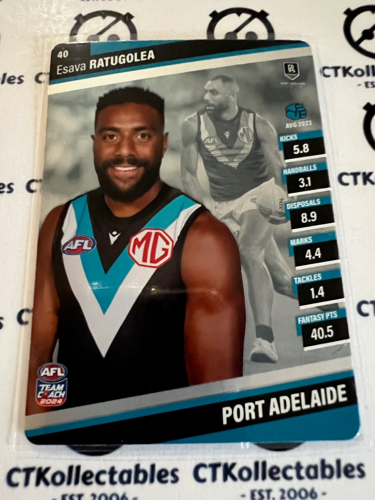 2024 AFL Teamcoach 40 Esava Ratugolea Port Adelaide