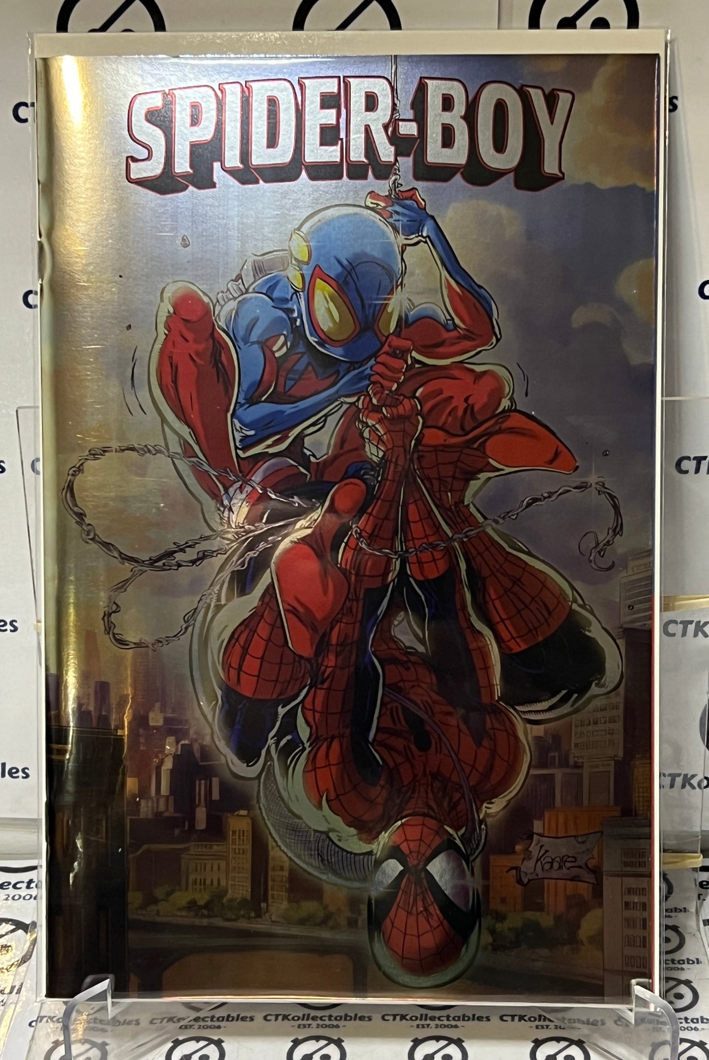 SPIDER-BOY # 1 KAARE ANDREWS FOIL VARIANT MARVEL COMIC BOOK 2023