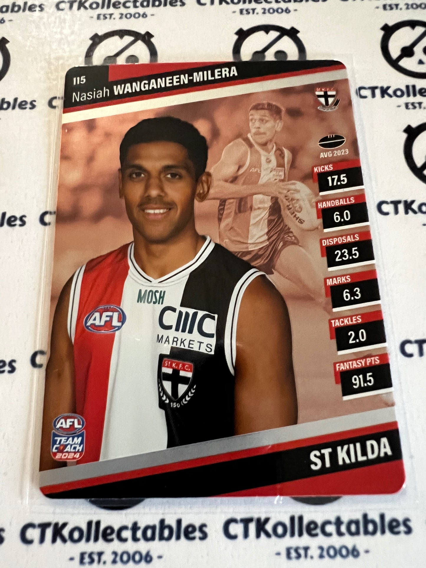 2024 AFL Teamcoach 115 Nasiah Wanganeen-Milera St Kilda