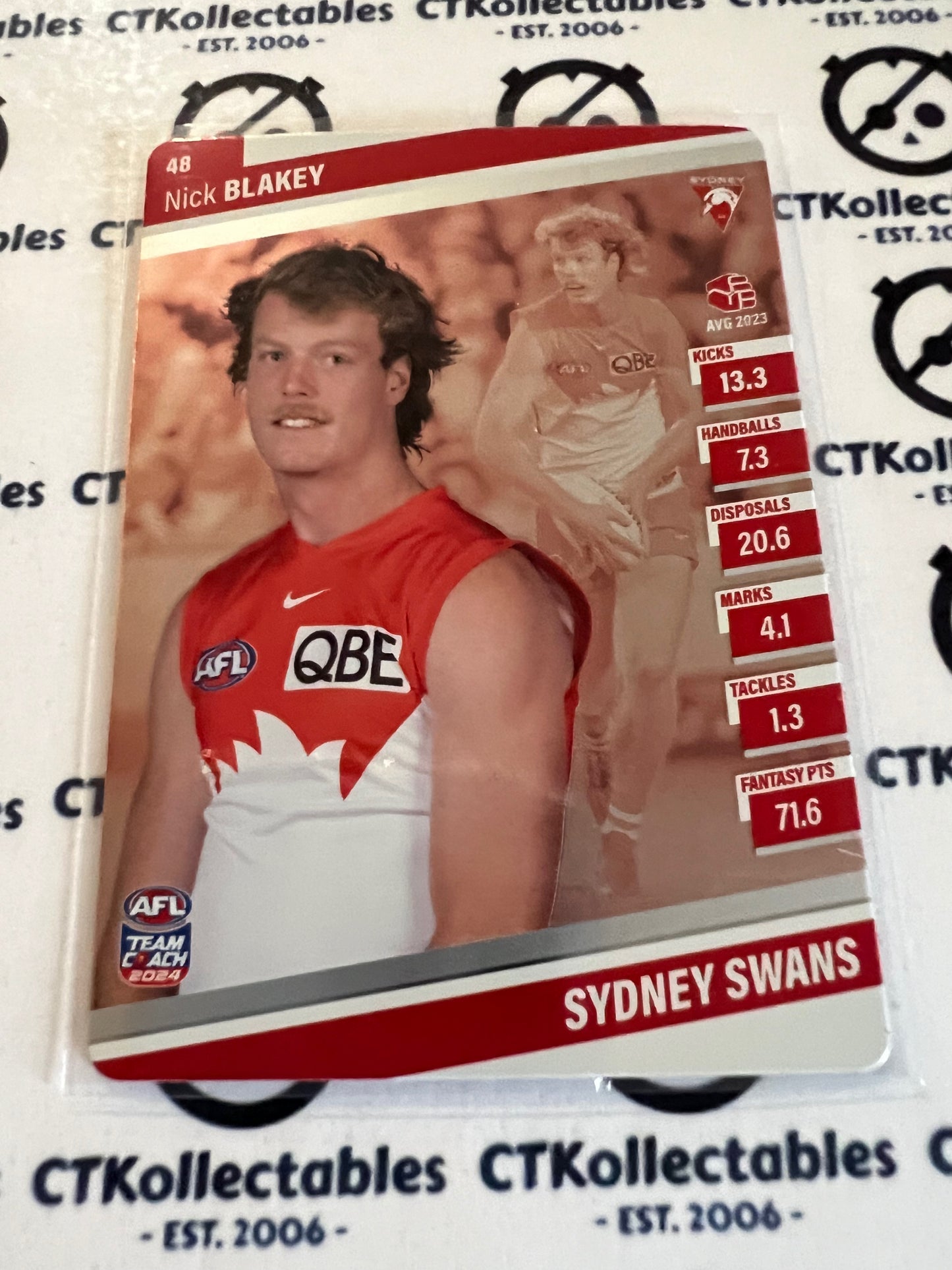 2024 AFL Teamcoach 48 Nick Blakey Swans